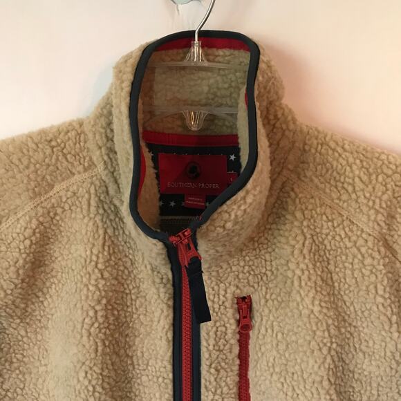 Southern Proper Vest Mens Sherpa Zip Front Sleeveless Warm Fall Winter Large - Picture 5 of 10